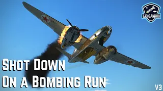 A-20 Bomber Shot Down on a Bombing Run! Forced to Bail Out! - Historical Flight Sim IL2 Sturmovik V3