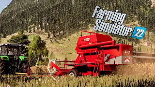 Small Farmer working with FAHR m66T & Claas MDB for one day (Old Trailed harvesters) | FS 22