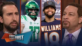 Caleb on Bears: 'Not going to punt much', Is Bo Nix game ready? | NFL | FIRST THINGS FIRST