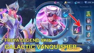 How much DIAMONDS did I spent to get FREYA GALACTIC VANQUISHER Legendary Skin? | MLBB