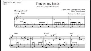 Keith Jarrett - Time on my hands (The Carnegie Hall Concert) – Transcription