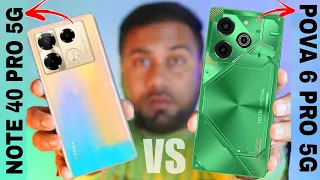 Tecno POVA 6 Pro 5G vs Infinix NOTE 40 Pro 5G Full Comparison 🔥