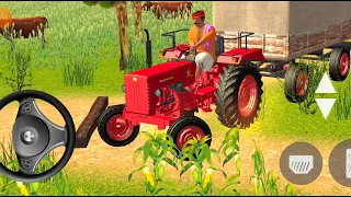 Indian tractor driving 3d || game play trending video Mahindra tractor off-roading