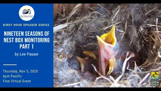 Birdy Hour Talk: Nineteen Seasons of Nest Box Monitoring by Lee Pauser (Part 1)