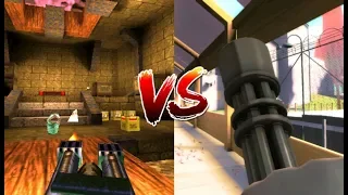 Quake Team Fortress Vs Team Fortress 2 Weapon Comparison