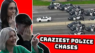 BRITISH FAMILY REACTS | Craziest Police Chases Caught On Camera!