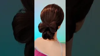 Wig bow 🎀 hairstyle is simple and fashionable. #shorts #hair