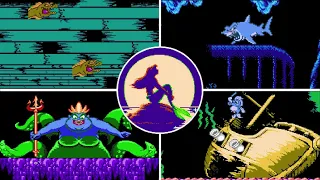 The Little Mermaid (NES) All Bosses (No Damage)