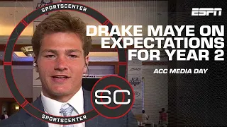 UNC's Drake Maye on expectations for his 2nd season as a starting QB & learning from Sam Howell | SC