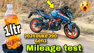 2024 Duke 390 Gen3 MILEAGE TEST || Full Throttle 🔥