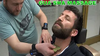 ASMR AMAZING SOUND GUA SHA MASSAGE +NECK CRACK+ head,back,ax,chest,belly,arm, ear,throat massage