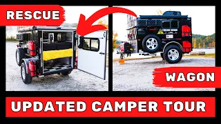 FULL TOUR 5X8 CARGO TRAILER CAMPER CONVERSION//Overland Camper//Tiny House