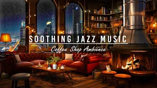 Soothing Jazz Instrumental Music & Cozy Coffee Shop Ambience ☕ Jazz Relaxing Music for Relax, Study