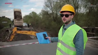 Міст через Західний Буг на трасі Львів-Луцьк, який обвалився, вже відновлюють (ТК "Броди online")