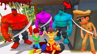 Hulk Kidnap Chhota Bheem Kiko Shiva in GTA 5 | Can Little Singham Save Kicko Shiva Bheem in GTA V.