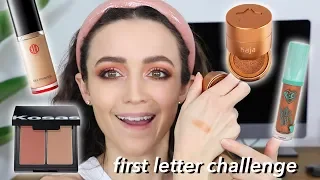 FIRST LETTER MAKEUP CHALLENGE... uh oh ..