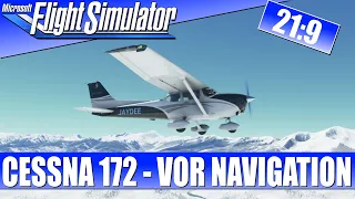 CESSNA C172 SKYHAWK - VOR Navigation in den Bergen ★ MICROSOFT FLIGHT SIMULATOR Lets Play Deutsch