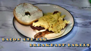 Bacon and Egg Breakfast Bagels - Three Ways