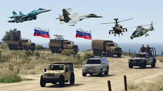 Russia vs Ukraine War | Ukraine Airstrike to Destroy Russian Military Convoy - GTA V