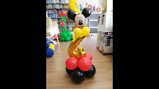 Cum sa faci o decoratiune aniversare Mickey/ Minnie din baloane