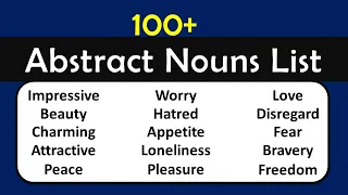 A List of Abstract Nouns |100+ common abstract Nouns |English Vocabulary