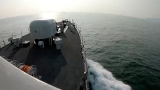 Chinese navy conducts underwater anti-mine warfare drill