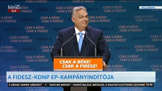 Orbán Viktor: A brüsszeli vezetésnek mennie kell! - HÍR TV