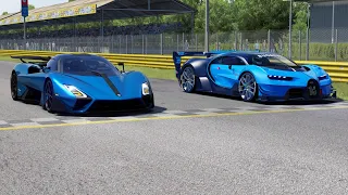 SSC Tuatara Striker 2022 vs Bugatti Vision GT 2012 at Monza Full Course