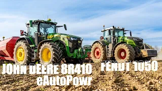 Příprava a setí kukuřice | John Deere 8R410 eAutoPowr | Fendt Vario 1050 + Horsch