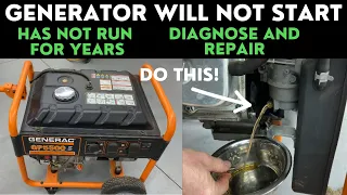 Generac Generator Will Not Start. Generac GP5500, GP6500, GP7500. How to diagnose and repair.