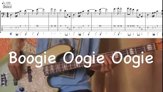 【Bass TAB譜】「Boogie Oogie Oogie」- ( A Taste of Honey)  /with TAB エレキベーススコア/タブ譜(耳コピ)オクターブシンコペーションスラップ