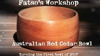 Turning the first bowl of 2017 - Australian Red Cedar