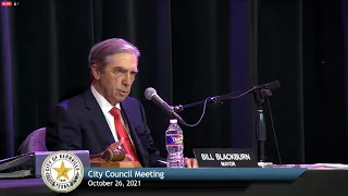 City Council Meeting - October 26, 2021