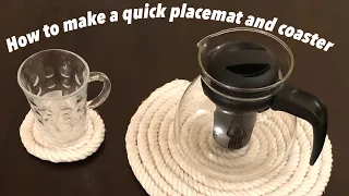 How to make Placemat and Coaster with Cotton Rope