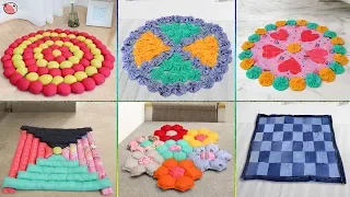 10 Best Easy !!! Doormat Making Idea From Old Saree & Clothes !!!