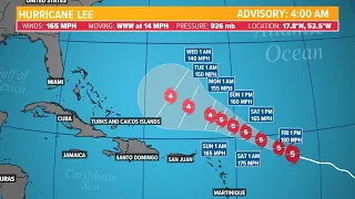 Tracking Hurricane Lee: Category 5 storm remains in the Atlantic