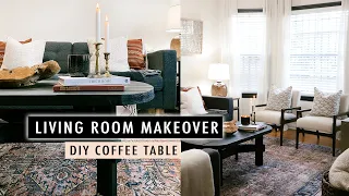 LIVING ROOM MAKEOVER + DIY Coffee Table (Start to Finish) | XO, MaCenna