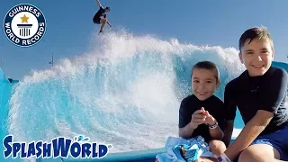 VLOG - SWAN & NÉO SURFENT SUR LA PLUS GRANDE VAGUE ARTIFICIELLE DU MONDE ! 💦