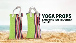 Yoga Props - Sand Bag Pastel Green ( set of 2) | Indic Inspirations