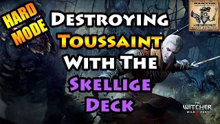 Witcher 3 - Skellige Gwent Deck vs. Toussaint  - Let's Play - 4K Ultra HD