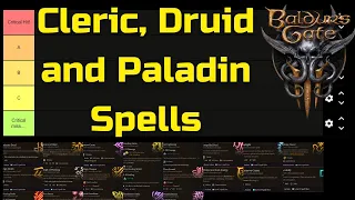 New Divine Spells Tierlist for Patch 9 Baldur's Gate 3 Early Access