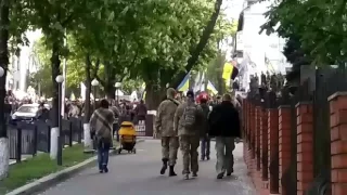 Митинг участников АТО возле ГУ МВД Украины в Днепропетровской области 10 мая 2017