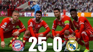 FIFA 23 - MESSI, RONALDO, MBAPPE, NEYMAR, ALL STARS | BAYERN 25-0 REAL MADRID