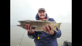 Seven Pound Trout in the rain! Lake Crescent Trout Fishing Tasmania 22 10 2022