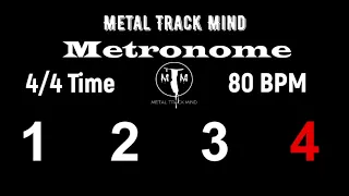 Metronome 4/4 Time 80 BPM visual numbers