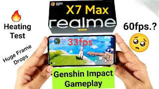 Realme X7 Max Genshin Impact 60fps FPS Drop Test Huge disappointed 😔🥺