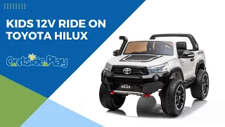 Licensed Toyota Hilux RuggedX Kids 24V Ride On Electric Toy Car Jeep Pick Up 4x4 | Outside Play