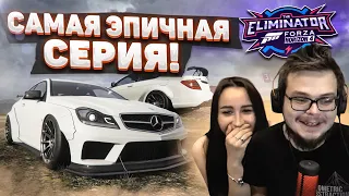 САМАЯ ЭПИЧНАЯ СЕРИЯ! ОЧЕНЬ НАПРЯЖЕННАЯ И ЭМОЦИОНАЛЬНАЯ БИТВА С ОЛЕЙ! (FORZA HORIZON 4 ELIMINATOR)