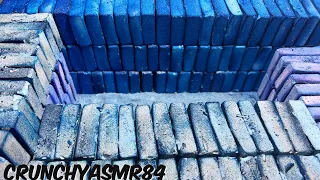 200 Blue Bars | Chalk Crush | Oddly Satisfying | ASMR