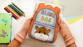 Blind bag 😭OH NO! Hamster ate my school supplies!!! | blindbag opening